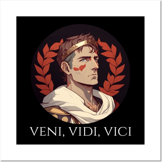 Veni Vidi Vici - Julius Caesar In Anime Style Wall Art by Styr Designs